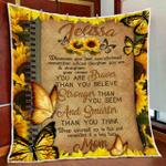 personalized mom to jelissa you are braver than you believe sunflower quilt blanket d2448506