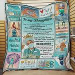 personalized nurse to my daughter quilt blanket from mom i am so proud of you great customized 0
