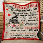 personalized railroader couple to my gorgeous wife from husband i had no control quilt great 0