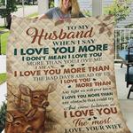 personalized reindeer to my husband quilt blanket from wife i love you the most great customized 0