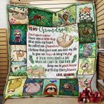 personalized sloth to my grandson from grandma once upon a time quilt blanket great customized 0