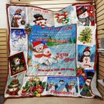 personalized snowman to my son from mom i wish you the strength quilt blanket great customized 0