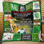 personalized soccer to my grandson from grandma whenever you find yourself quilt blanket great 0