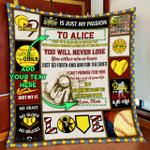 personalized softball girl quilt blanket d2448786