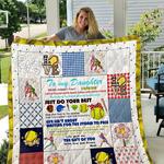 personalized softball to my daughter from mom be brave be bold be beautiful quilt blanket great 0