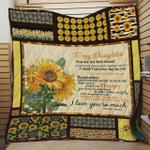personalized sunflower family to my daughter quilt blanket from mom i love you so much great 0