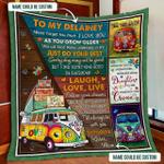 personalized to my daughter laugh love live hippie quilt blanket d2448865