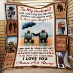 personalized to my husband from wife i love you forever and always quilt blanket great customized 1