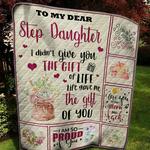 personalized to my step daughter quilt blanket i love you to the moon and back great customized 0