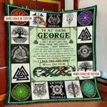 personalized to my viking husband i love you the most quilt blanket d2448467