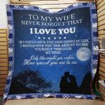 personalized to my wife quilt blanket never forget that i love you great customized blanket gifts 0