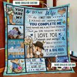 personalized to my wife you are my life cowboy and cow girl quilt blanket d2448427