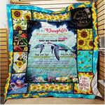 personalized turtle to my daughter from mom never forget that i love you quilt blanket great 0