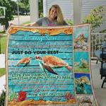 personalized turtle to my son quilt blanket from mom never forget that i love you great 0