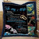 personalized turtle to my wife from husband meeting you was fate quilt blanket great customized 0