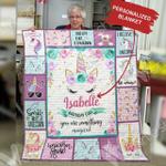 personalized unicorn quilt blanket dhc0602725td d2446761