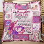personalized unicorn to my daughter from mom my little girl forever quilt blanket great 0