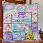 personalized unicorn to my daughter quilt blanket from mom you will always be my baby girl great 0