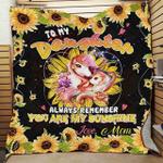 personalized unicorn to my daughter you are my sunshine quilt blanket great customized gifts for 0