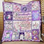 personalized unicorn to my granddaughter from grandma i love you so much quilt blanket great 0