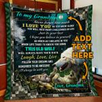 personalized wolf boy quilt blanket d2448685