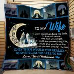 personalized wolf to my wife from husband i wish i could turn back the clock quilt blanket great 0