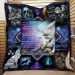 personalized wolf to our son quilt blanket you will always be our baby boy great customized 0