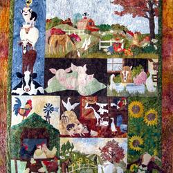 Pig Farm Animals Quilt Tdhal