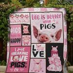 pig life is better quilt blanket dhc3112325td d2446803