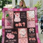 pig pigs are awesome quilt blanket dhc04011939dd d2481472