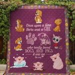 pigs and dogs pig quilt blanket quilt d2413346