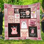 pigs girl while premiun quilt blanket quilt d2418150