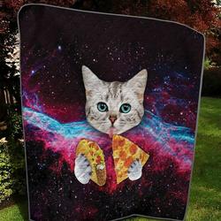Pizza And Taco Cat Galaxy Dv Quilt Tdhzq