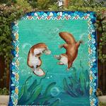 platypus under the water clt190667 quilt blanket d2478139