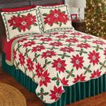 poinsettia and holly christmas clh2110122b bedding sets d2232690