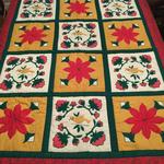 poinsettia birds quilt tdhhi d2485761