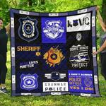 police blue line gift for police officer quilt d2422658