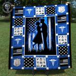 police x nurse perfect couple blanket quilt d2416741