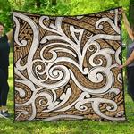 polynesian maori ethnic ornament gold premium quilt j1 quilt d2420677
