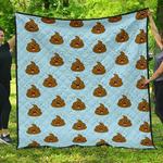 poop emoji cl12100549mdq quilt blanket d2479741