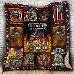 Proud Retired Firefighter Cl18100585Mdq Quilt Blanket