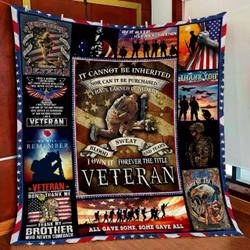 Proud To Be A Veteran - Our Oath Has No Expiration Quilt Blanket