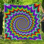 psychedelic spiral optical illusion cl17100479mdq quilt blanket d2447883
