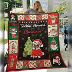 pug dog christmas quilt tdhdj d2486524