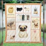 pug dog cute cl22100438mdq quilt blanket d2478497