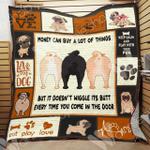 pug dog quilt tdhuq d2485856