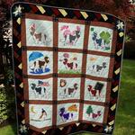 pug in train quilt tdhho d2486655