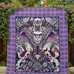 purple feather owl clt190669 quilt blanket d2482150