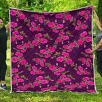 purple floral flower cl17100492mdq quilt blanket d2483591