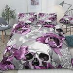 purple flowers tulips and skull bed sheets spread comforter duvet cover bedding sets d2122185